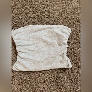 Free People Light Grey Knit Crop Tube Top